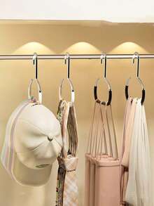 1/3/6pcs Cap Storage Organizer,Hat Organizer,Accessory Organizers,Hook, Hat Storage Artifact, Dormitory Wardrobe Hanging Duck Tongue Baseball Cap Suspender, Household Multifunctional Hook, Can Hang Ties, Underwear, Clothes - Multicolor - View 4