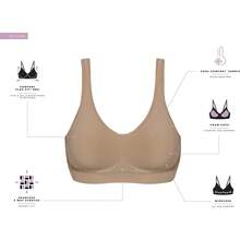 Women's Comfort Revolution Wireless Bra, ComfortFlex Fit Full-Coverage Bra - In the Navy Dot - View 8