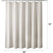New Titanker Fabric Shower Curtain Liner Washable, 70 X 72 Inches, Khaki Shower Liner Fabric With 2 Magnets, Waterproof Bathroom Shower Liner Soft Lightweight Polyester, Khaki - 卡其色 70 英吋寬 x 72 英吋長(1 包) - 查看 6