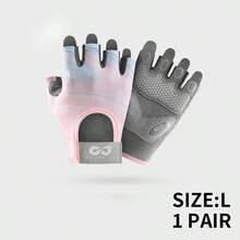 1Pair Workout Gloves For Men & Women, Lightweight Breathable Weight Lifting Gloves, Gym Gloves For Exercise, Weightlifting, Fitness, Training, Climbing, Cycling And Rowing - Pink - View 7