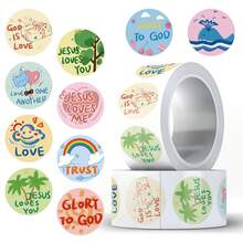 500 Buah Stiker Alkitab Kartun, Stiker Ayat Alkitab, Stiker Estetik, Stiker Kristen, Stiker Inspiratif, Stiker Warna-warni, Stiker Vinyl Tahan Air untuk Botol Minum, Komputer, Laptop, Ponsel, Koper, Notebook, Kulkas - MultiWarna - View 2