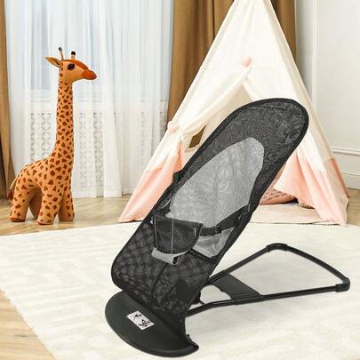 Kinderschaukelstuhl - Recliner, 88*40*51.5cm, Netzbalancierstuhl für Babys, Höhenverstellbar, Vorwärts und rückwärts kippbar