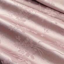 A Piece Of Jacquard Satin Fabric With Plum Blossom Patterns, Soft And Dark Jacquard Fabric, Is Exquisite And Elegant. It Is The Perfect Choice For DIY Handicrafts And Sewing
