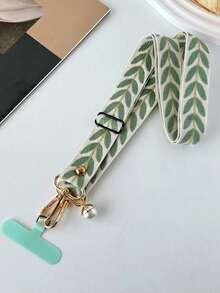 （2 个可调节紧固件随机）可调节绿叶手机挂绳，配有仿珍珠吊坠，适合工作 ID 或休闲使用，可作为送给母亲、家人、朋友、生日、节日的礼物，手机挂饰，手机链 - 彩色 - 查看 6