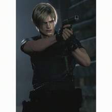 1 pièce Affiches artistiques murales avec cadre en option Résident Evil 4 Remake Ace Agent Leon et Wong Imprimé HD Rétro Œuvre murale, Convient pour le salon, la chambre de garçon, décoration de la maison canevas Pop-Up.