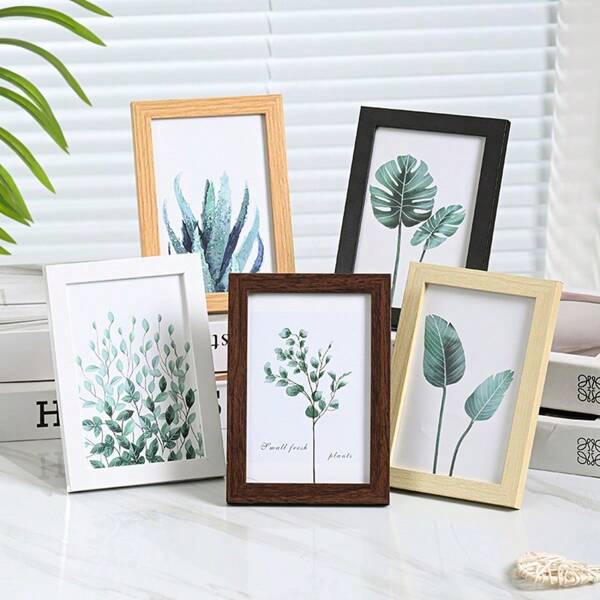 1 pieza Marco de fotos de madera tamaño A4 de 5/6/7/8/10 pulgadas, con estilo nórdico minimalista que se puede colocar de pie o montar en la pared, excelente para regalos