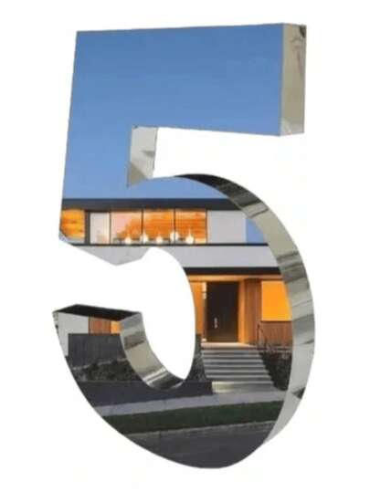 Números Residencial Aço Inox Espelhado 14cm Luxo Pronta Entrega