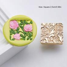 1pc Floral Series Wax Seal Stamp Brass Head, Plant Flower Retro Seal Stamp, Lily/Rose/Lily Of The Valley/Strawberry/Tulip Pattern, Embossed Solid Brass Stamp Head, Suitable For Decorating Envelopes, Party Invitations, Wine Packaging, Snail Mail, Christmas Gifts,Back To School,School Supplies - Multiple Sizes - View 27