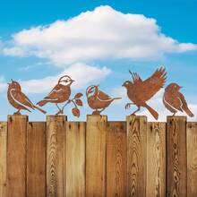 Rustic Metal Bird Decoration, Lifelike Rusty Small Birds Garden Decor Set, Suitable For Garden, Christmas Yard Decoration - Rusty Bird - View 8