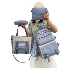 Kit Mochila Bolsa Escolar Feminina Multiuso Grande 4 Peças - Preto - Visão 6