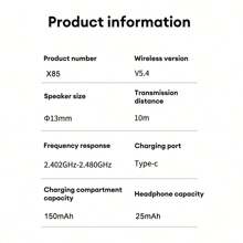 ENC Noise-Canceling Wireless Earbuds, HIFI Stereo, Semi-In-Ear Headphones With 3D Touch Control, Low Latency, Low Power Consumption, Long Battery Life, Waterproof, Sweatproof, Suitable For All Bluetooth Devices