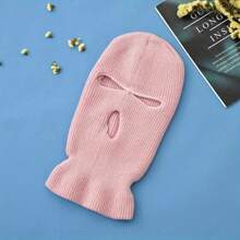 3 Holes Ski Warm Hat Unisex Motorcycle Cycling Skiing Breathable Cap Balaclava Full Face Mask Outdoor Windproof Knit Winter Hat
