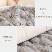 Mivnue Pet Couch Cover, Couch Covers For Dogs, Washable Dog Sofa Covers Couch Protector, Fuzzy Non Slip Couch Slipcover Pet Friendly (Brown, 27.6" X 59.1") - 銀色 - 查看 3