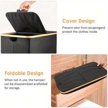 140L Lid Laundry Basket With Extra Large Washing With 2 Removable Laundry BagsLaundry Baskets Back To School - Variant - View 7