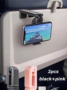 1/2pcs Airplane Desktop Cell Phone Holder, Travel Stands 360 Degree Rotating, Foldable & Portable Phone Stand With All Phones, Clip-On Phone Holder, Car Phone Holder, Universal Mount For Travel, Live Streaming, Airplanes Travel Essentials Travel Accessories Vacation Summer Holiday Back To School