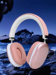 Gerripuer Fully Enclosed Wireless Headphones, 5.3 Smart Chip, HIFI Sound Quality, 360° Surround Sound, Dual Connectivity, Anti-Shake, Super Long Battery Life, Stylish Wireless Headphones - Pink - View 3