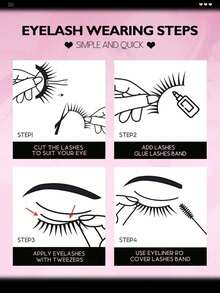 6 Pairs Manga Lashes Cat Eye Lashes Faux Mink Eyelashes Fox Eye Eyelashes Natural Full False Eyelashes Cosplay Travel Essentials Makeup Tools (8-15) - Black - View 8