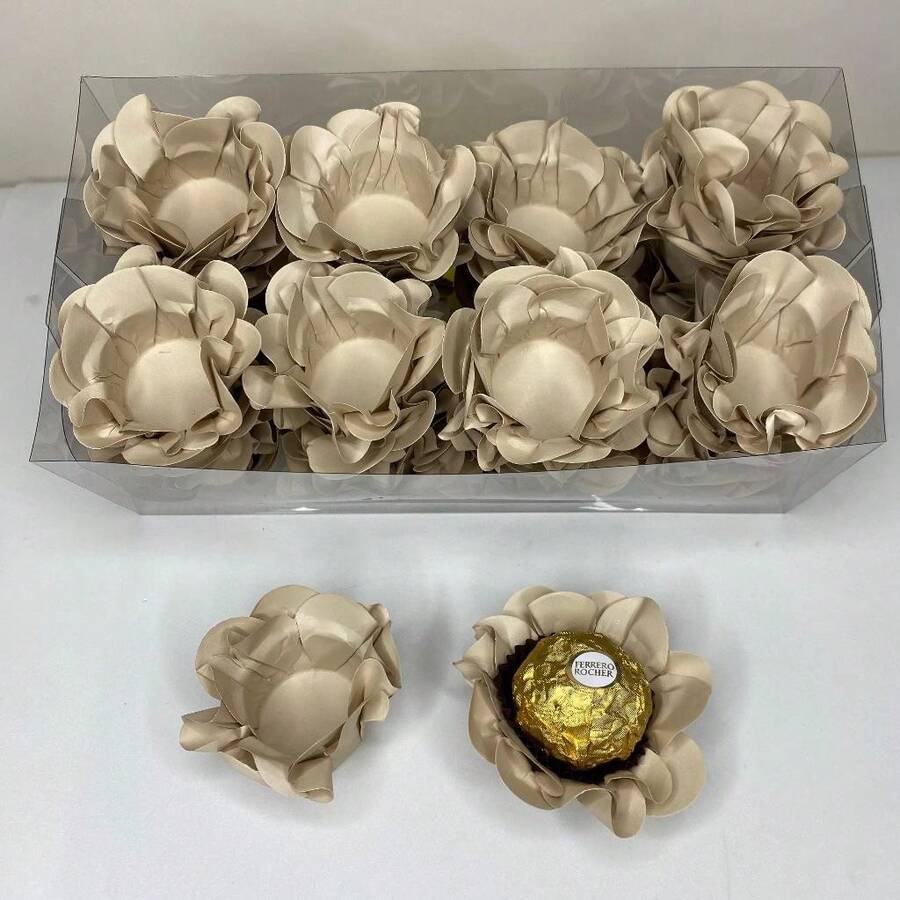 40 Cupcake Wrappers For Fine Sweets Flower Wedding Anniversary Ultrafest Lulli Style Model - 沙 - 查看 1