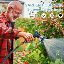 150FT Expandable Garden Hose, Flexible Water Hose Strength Fabric 2500D, Leak-Proof Retractable Heavy Duty Hose Pipe, Brass Alloy Connector, Kink-Free - 150TF - 查看 7