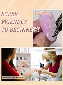 20毫升超强力美甲水钻胶，适用于3D美甲装饰、亮片凝胶、宝石美甲，需UV/LED灯固化，美容礼品