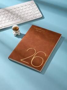 1 Pc 2026 English Planner Without Pen, Suitable For Office School Supplies, Back To School