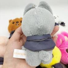 OUZEY Skz KPOP Stray STAY 10CM卡通黄鸡灰太狼魔法学院毛绒玩具钥匙扣挂件配饰STAY粉丝礼物