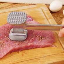 1pc Aluminum Meat Tenderizer, Steak Pounder, Large Size Household Meatball Maker, Beef Hammer, Double-Sided Meat Tenderizer, Aluminum Meat Hammer, Steak Meat Pounding Mallet, Large Household Meat Tenderizing