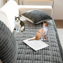 Mivnue Pet Couch Cover, Couch Covers For Dogs, Washable Dog Sofa Covers Couch Protector, Fuzzy Non Slip Couch Slipcover Pet Friendly (Brown, 27.6" X 59.1") - 深灰色 - 查看 5