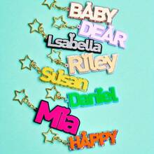 Customized Keychain Large Size Design Star Buckle Souvenir Birthday Gift Surprise Gift Graduation Season Back To School Season Travel Essentials