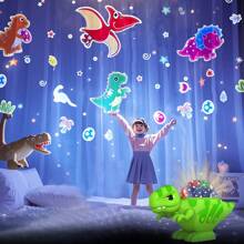 Decorazioni natalizie, proiettore di luci notturne a tema dinosauro, luce notturna a stelle a tema dinosauro per camera da letto, camera, palcoscenico, giocattoli a tema dinosauro con rotazione a 360°, 2 pellicole di proiezione, regali di compleanno e Natale, luce decorativa notturna a LED per camera da letto, soggiorno, casa theater, soffitto, DJ, festa da ballo, riempitivi per calze di Natale