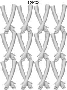 D EXCEED 1/12 Pair Women's Halloween Gift 50s Long Stretch Opera Party Gloves - 1920s Flapper Gatsby Costume Accessories Velvet Tea Party Elbow Gloves Bridal Evening Dress Halloween Party Gift Mother Day Gift