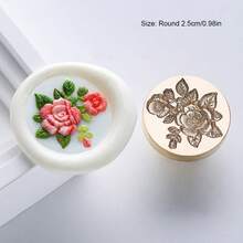 1pc Floral Series Wax Seal Stamp Brass Head, Plant Flower Retro Seal Stamp, Lily/Rose/Lily Of The Valley/Strawberry/Tulip Pattern, Embossed Solid Brass Stamp Head, Suitable For Decorating Envelopes, Party Invitations, Wine Packaging, Snail Mail, Christmas Gifts,Back To School,School Supplies - Multiple Sizes - View 20