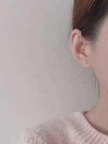 1 Pair Simple & Stylish Cubic Zirconia Stud Earrings, Delicate & Versatile Design For All Seasons Wear