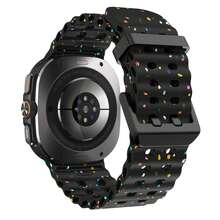 原装表带兼容三星 Galaxy Watch Ultra 47 毫米海洋硅胶运动手链兼容 Galaxy Watch Ultra 表带配件 - for Galaxy Watch 7 Ultra 47mm - 查看 18