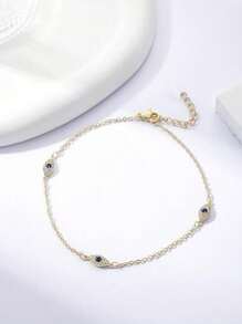 1pc Women Adjustable Anklet, Fashion Waterproof Bohemian Style Anklet, Delicate Versatile Summer Beach Jewelry Gift For Girls