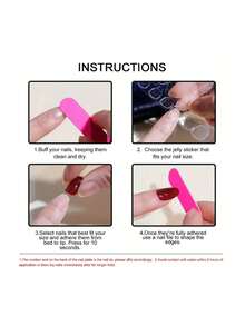 10pcs Y2K Extra Long Nude Luxury Diamond Stiletto French Handmade Nails; Improve Temperament; Homemade Nails DIY Press On Nails Nail Art Acrylic False Nails; Suitable For Holiday, Parties, Daily Wear; Includes 1Sheet Jelly Glue & 1pc Mini File - Multicolor - View 6