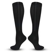 1/2 Double Inner Zipper Compression Socks, 20-30 MmHg Women's And Men's Long Socks With Zipper, Closed Toe Zipper Compression Socks, Suitable For Women And Men - Multicolor - View 7
