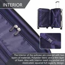 Hard Shell Suitcase With TSA Lock And 4 Spinner Wheels Lightweight Durable (Grey, M(67cm 60L)) - Grey - View 6