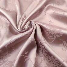 A Piece Of Jacquard Satin Fabric With Plum Blossom Patterns, Soft And Dark Jacquard Fabric, Is Exquisite And Elegant. It Is The Perfect Choice For DIY Handicrafts And Sewing