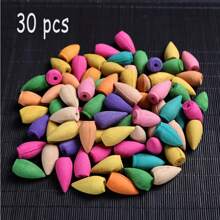 30/60/110/200pcs Natural Backflow Incense, Home Indoor Lasting Deodorization & Air Purification, Sandalwood, Agarwood, Rose, Mugwort, Lavender Tower Incense, Bathroom, Mosquito Repellent, Calming, Meditation, Yoga, Party