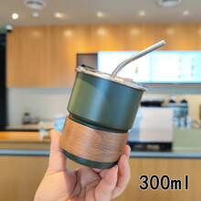 300ml Stainless Steel Coffee Cup With Lid And Straw, Reusable And High Quality, Suitable For Outdoor Camping, Office Or Gift Back To School - Multicolor - View 11