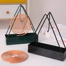 1 pezzo Supporto portaincenso a forma di triangolo per zanzariera, contenitore creativo per uso domestico, bruciatore d'incenso per l'estate