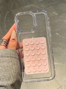 重返校园 3D 吸盘气囊手机壳适用于 Apple 15、16、16 Plus、16 Pro Max、15、15 Plus、15 Pro、14 Pro Max、14 Pro、14 Plus、14、13 Pro Max、13 Pro、13、12、11、XR 防水防震防摔防刮 - 粉色 - 查看 2