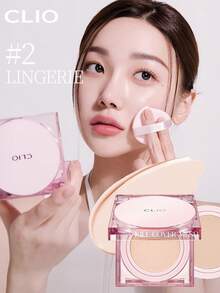Clio K-Beauty Kill Cover Mesh Glow Cushion Foundation,15g*2 [Refill Included] , SPF50+ PA++++, For Oily Skin, Flawless Glass Skin, Glowy Skin Makeup, No Powder Feeling, 54H Long-Lasting Clear Bright, Sensitive Skin Available, MixedLightweight, Buildable Coverage, ,Korean Makeup - #2 LINGERIE - View 1