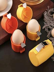 红色/橙色/粉色 Kitchen Craft 2025 开蛋器，煮蛋器，手动不锈钢蛋壳破碎器。鸡蛋块分离器，手持式蛋壳破碎工具，适用于烹饪服务。鸡蛋壳去除器