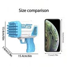 火箭泡泡枪男孩女孩32孔儿童礼物酷玩具加特林大泡泡机（不包电池和泡泡液） - 彩色 - 查看 9
