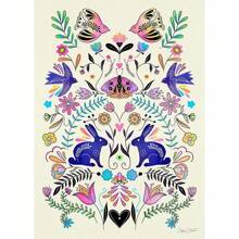1pc Wall Arts Posters Optional Frame Modern Maximalist Art Poster Pink Floral Wall Art Picture Bright Colors Boho Art Print Canvas For Modern Living Room Bedroom Home Decor