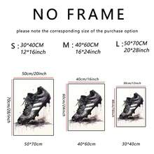 3pcs Modern Black And White Graffiti Football Wall Arts Canvas Posters, High-Definition Printing With Optional High-Quality Frame, Hanging Paintings For Living Room And Bedroom Home Decoration - Black and White - View 9