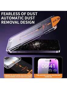 4 Packs Privacy Screen Protector With Auto-Alignment Kit Compatible With IPhone 16 Pro Max, Ultra Clear, 9H Hardness Shatterproof Tempered Glass Film Protective Ultra-Fast Installation Dust Free Design Screen Protector Film Toughened Glass Phone With Install Kit, 9H Hardness, Anti-Scratch, Full Coverage Protection Compatible With IPhone 16 ProMax/16 Plus/15 ProMax/14/13/12/11 Series, No Bubbles No Dust - 4pcs - View 3