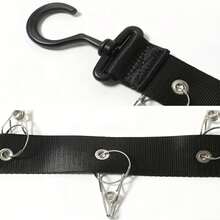 Organizador de almacenamiento de gorras de béisbol con clips, ocho clips, puede contener 16 gorras, perchero para gorras, perchero de almacenamiento de gorras - Negro - Ver 6